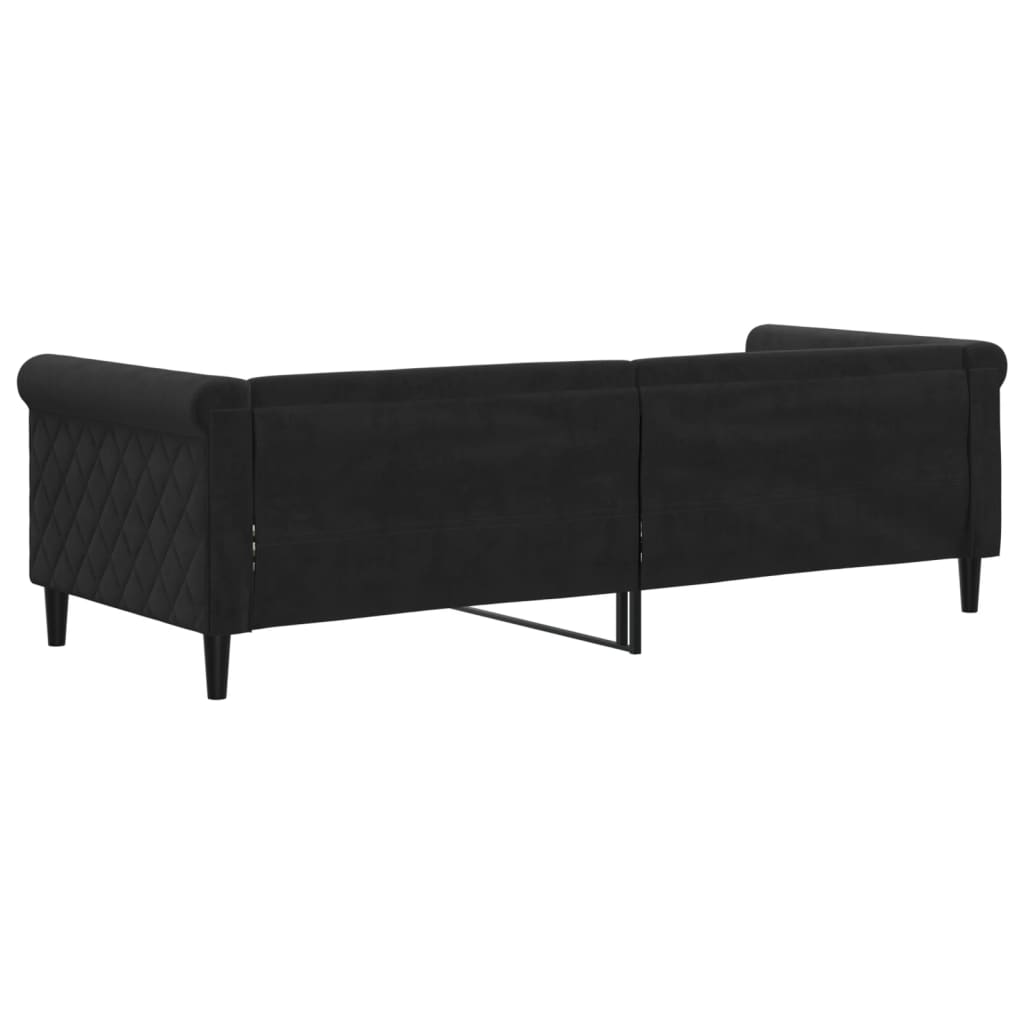 vidaXL Letto da Giorno Nero 80x200 cm in Velluto