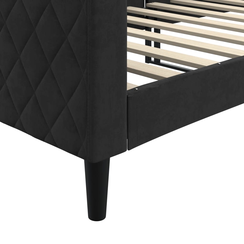 vidaXL Letto da Giorno Nero 80x200 cm in Velluto