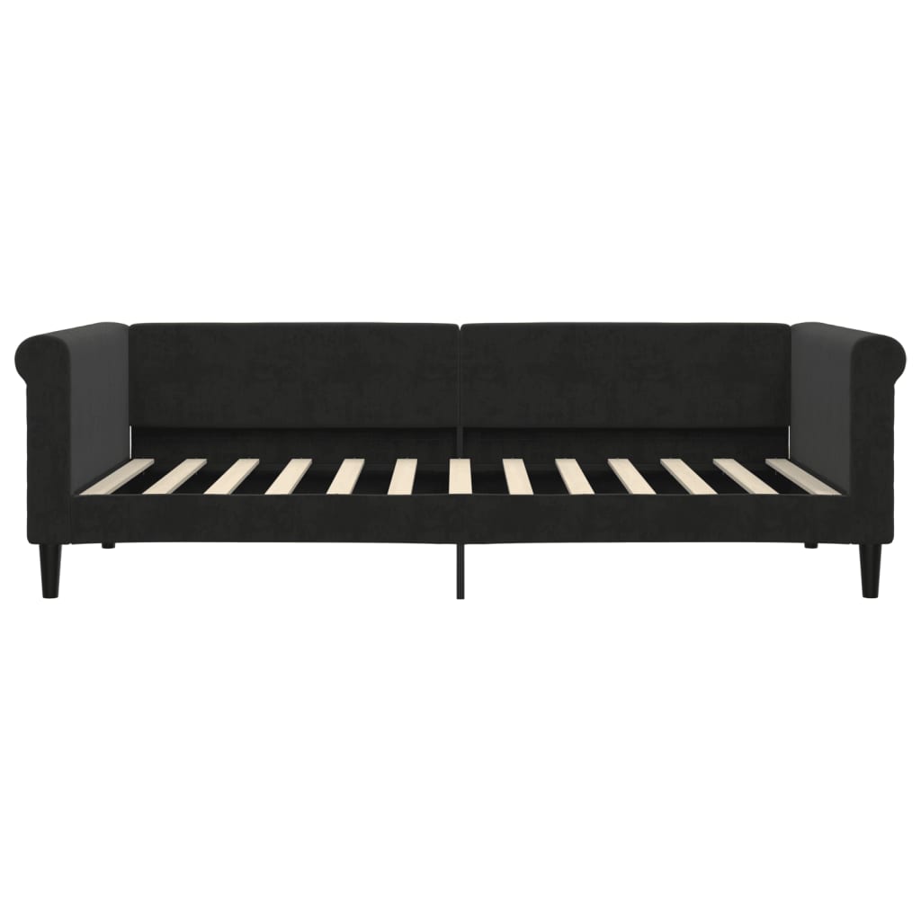 vidaXL Letto da Giorno Nero 90x200 cm in Velluto