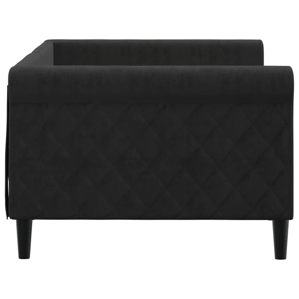 vidaXL Letto da Giorno Nero 90x200 cm in Velluto