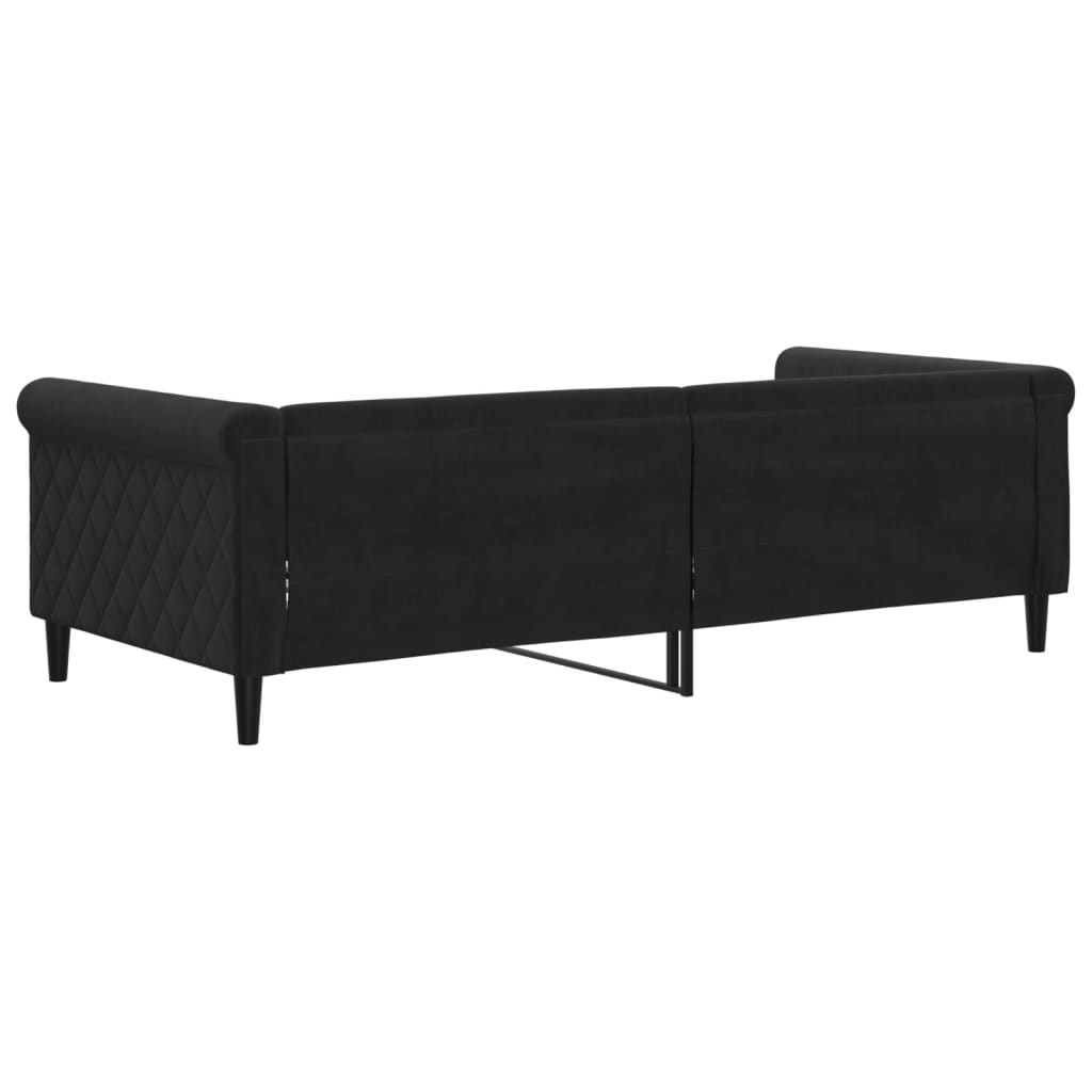 vidaXL Letto da Giorno Nero 90x200 cm in Velluto