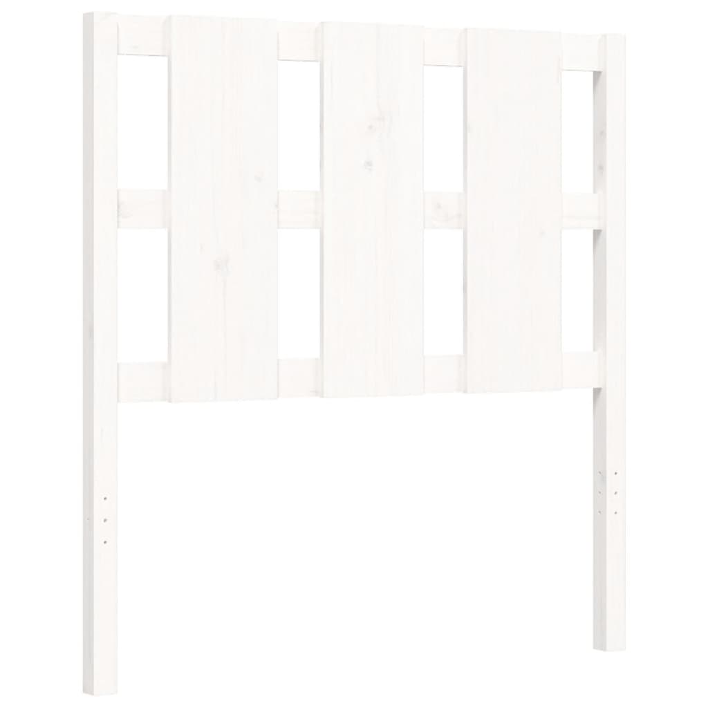 vidaXL Giroletto senza Materasso Bianco 100x200 cm Legno Massello Pino
