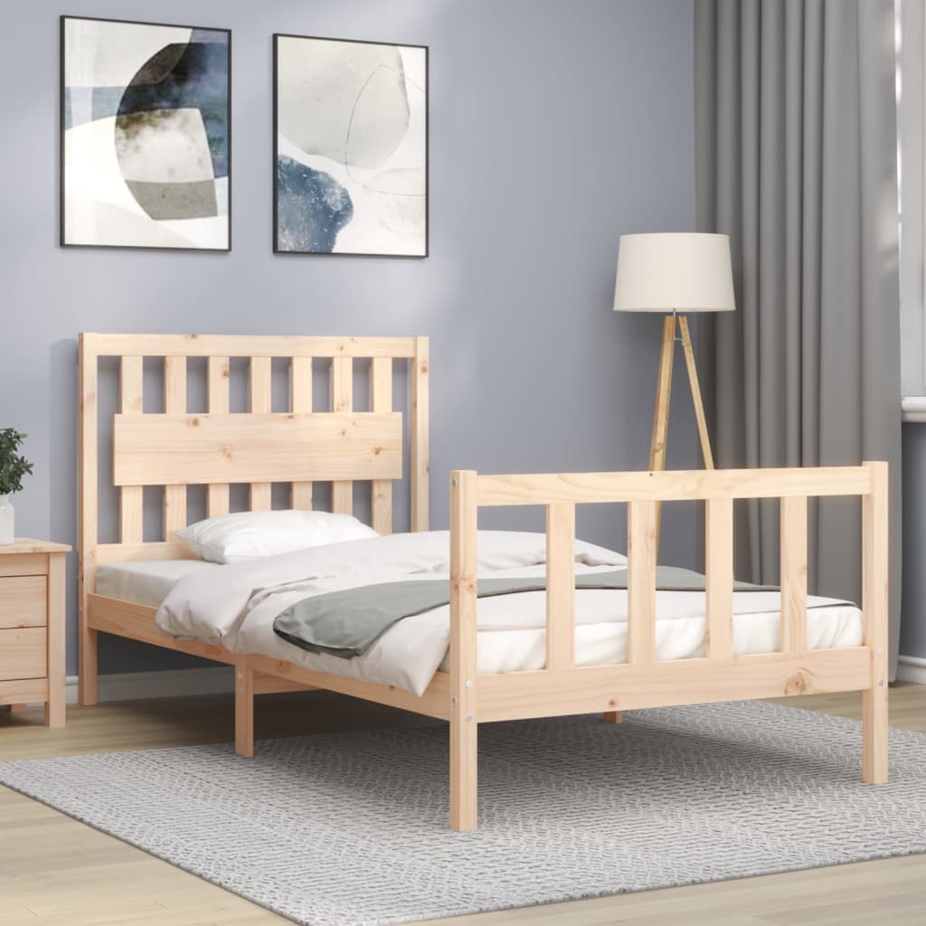 vidaXL Giroletto senza Materasso 100x200 cm in Legno Massello di Pino
