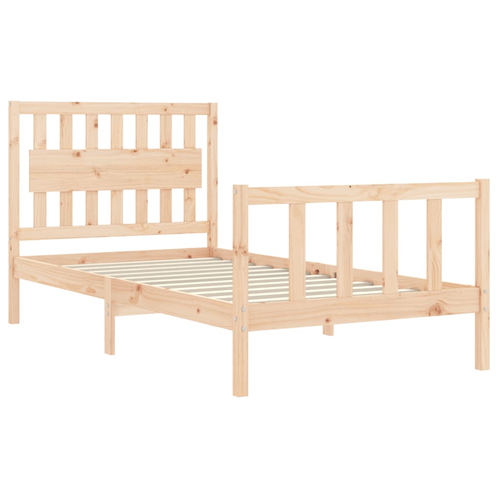 vidaXL Giroletto senza Materasso 100x200 cm in Legno Massello di Pino