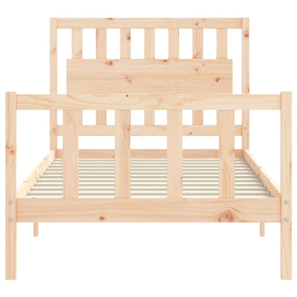 vidaXL Giroletto senza Materasso 100x200 cm in Legno Massello di Pino