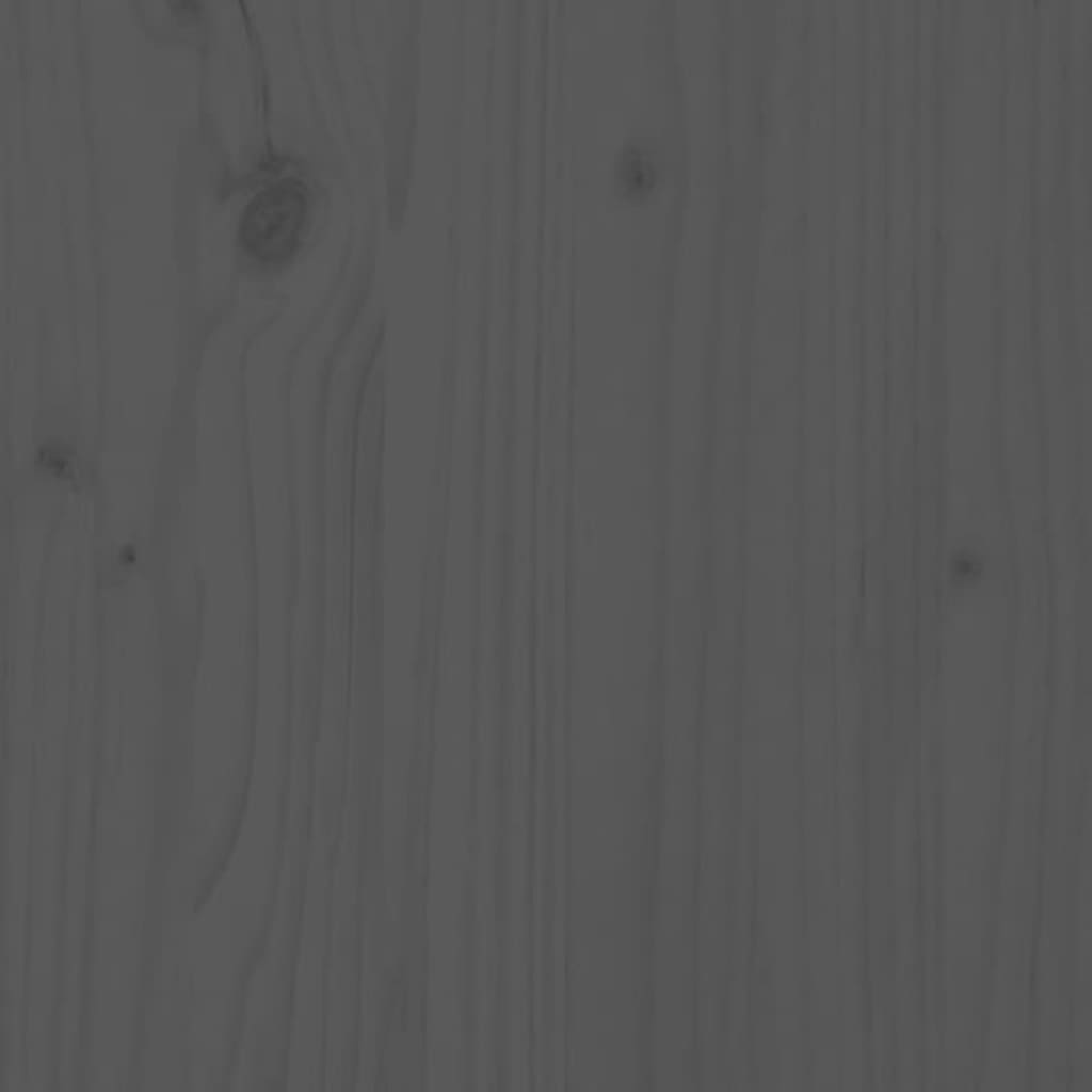 vidaXL Giroletto con Testiera Grigio 200x200 cm in Legno Massello