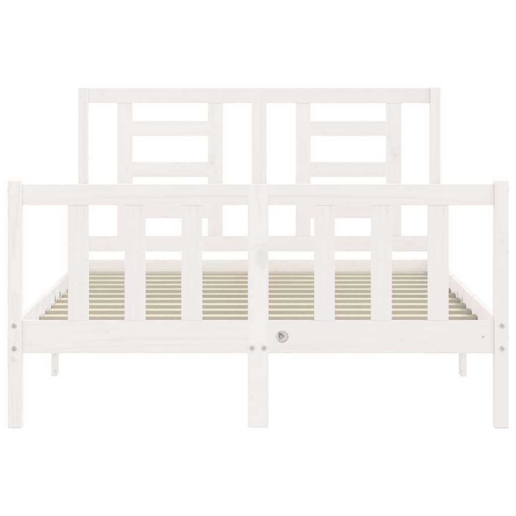 vidaXL Giroletto senza Materasso Bianco 120x200 cm Legno Massello Pino