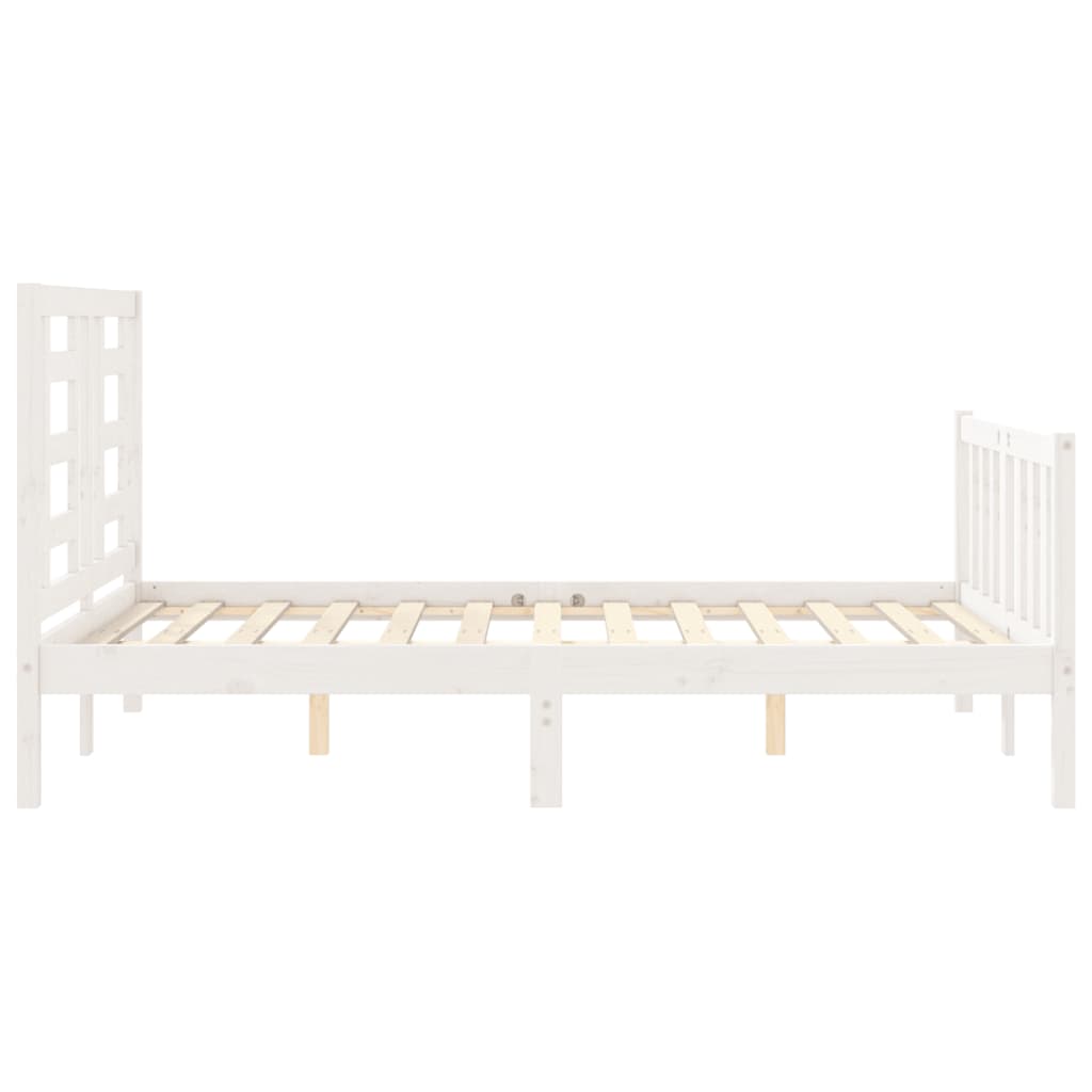 vidaXL Giroletto senza Materasso Bianco 120x200 cm Legno Massello Pino