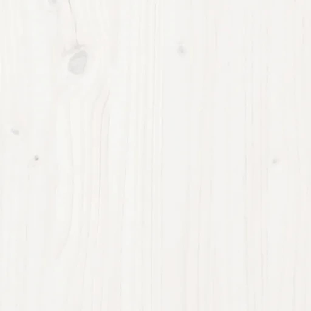 vidaXL Giroletto senza Materasso Bianco 120x200 cm Legno Massello Pino