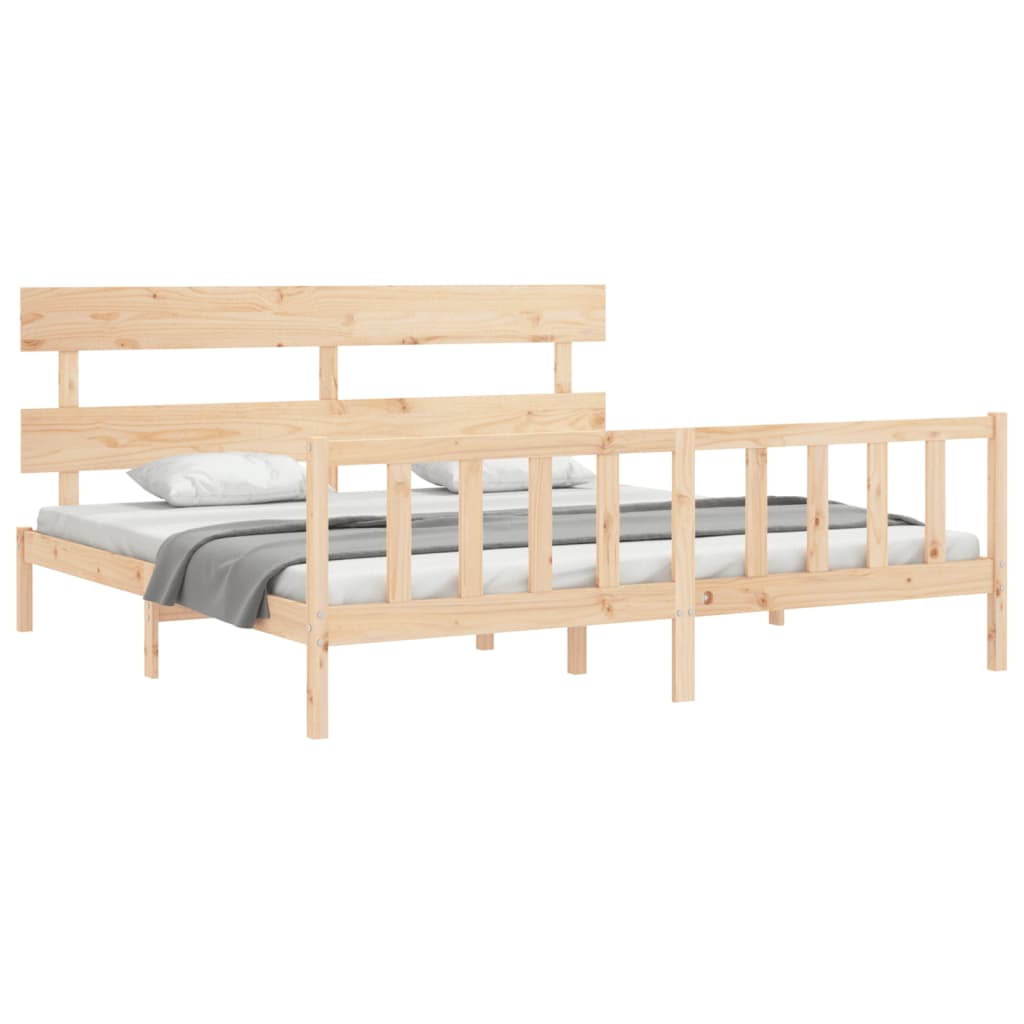 vidaXL Giroletto senza Materasso 200x200 cm in Legno Massello di Pino