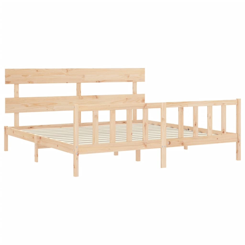 vidaXL Giroletto senza Materasso 200x200 cm in Legno Massello di Pino