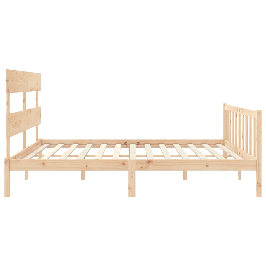 vidaXL Giroletto senza Materasso 200x200 cm in Legno Massello di Pino