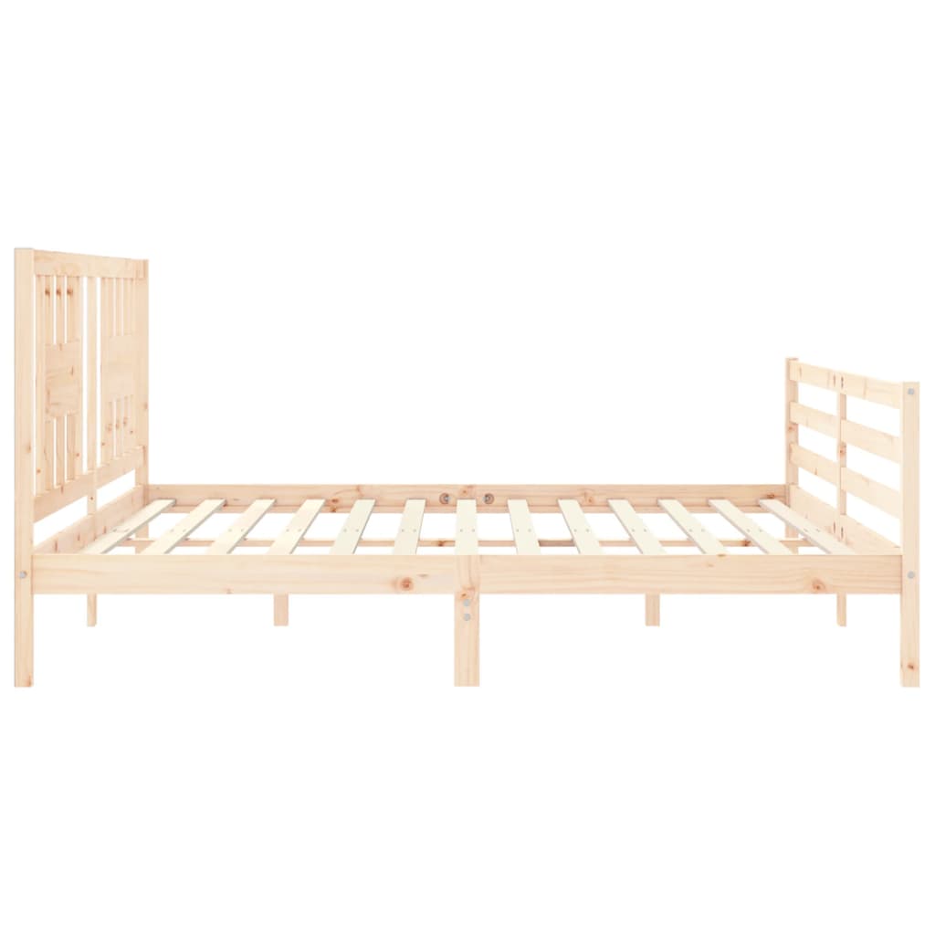 vidaXL Giroletto con Testiera 200x200 cm in Legno Massello