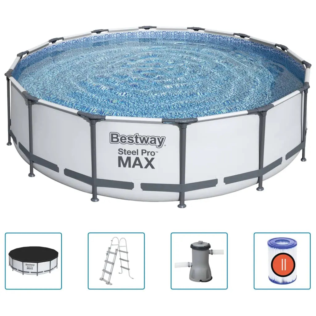 Bestway Set Piscina Steel Pro MAX 427x107 cm BESTWAY