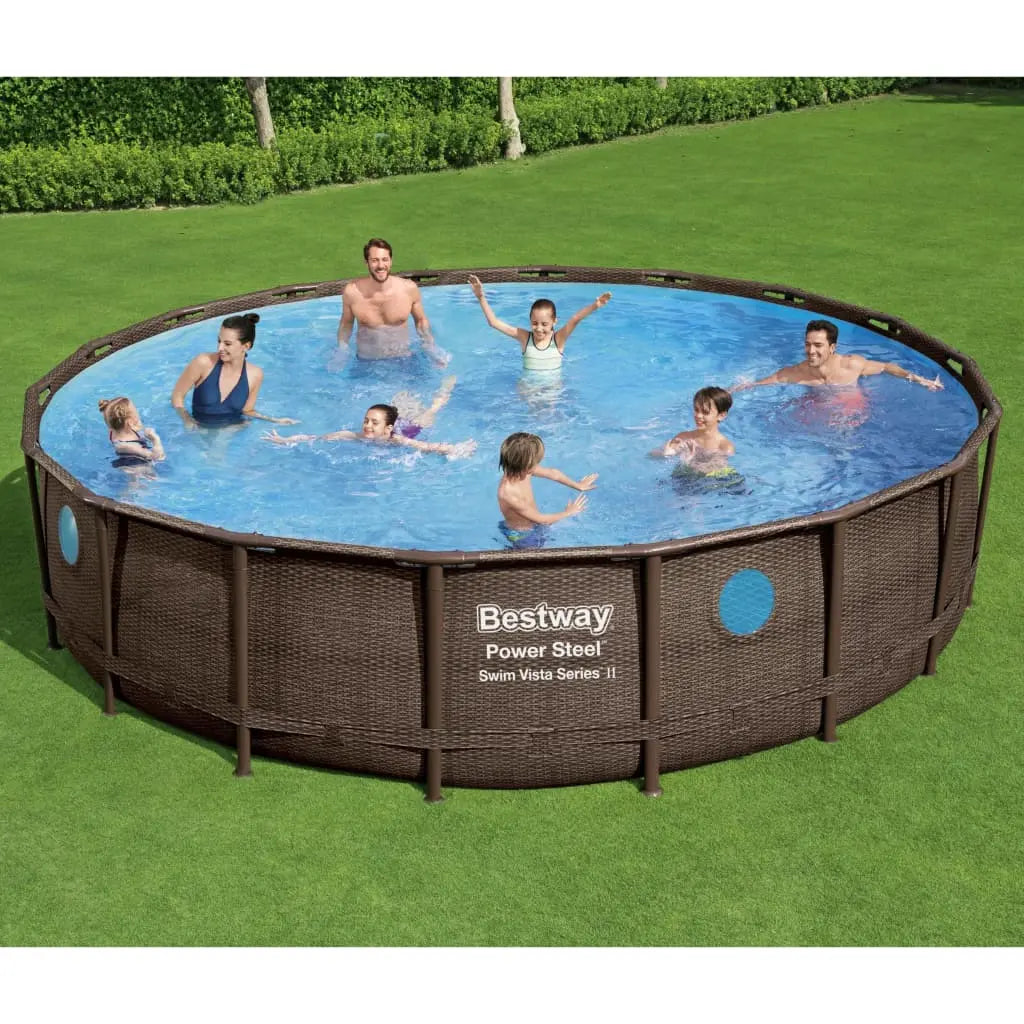 Bestway Set Piscina Power Steel 488x122 cm BESTWAY