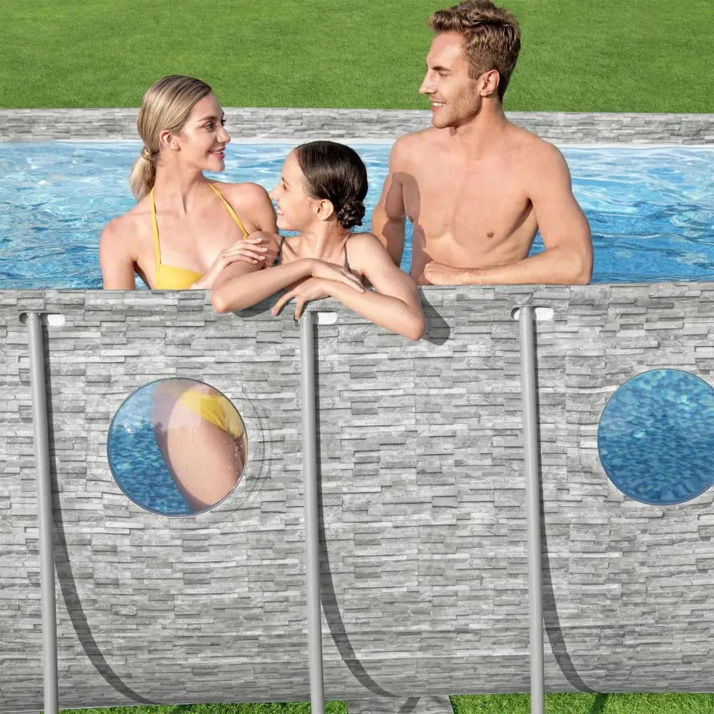 Bestway Set Piscina Power Steel Swim Vista Series 549x274x122 cm BESTWAY