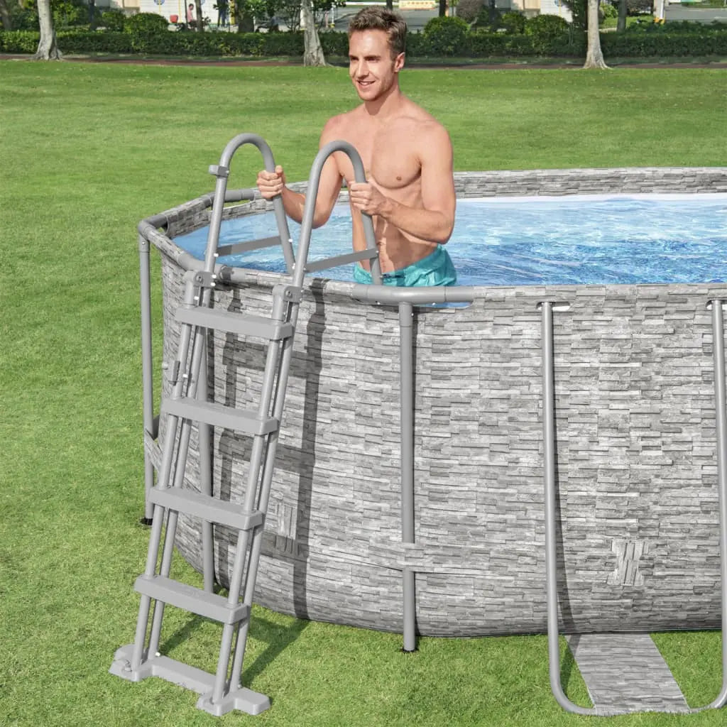 Bestway Set Piscina Power Steel Swim Vista Series 549x274x122 cm BESTWAY
