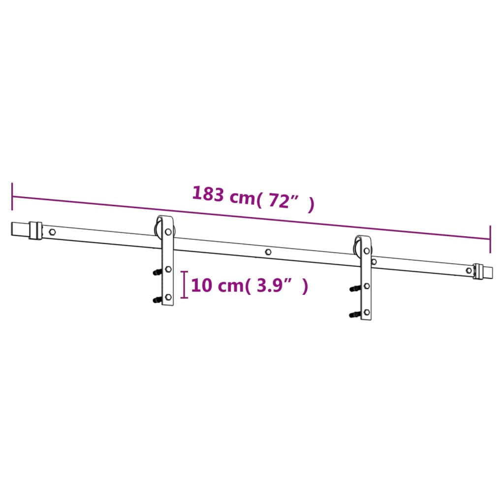 vidaXL Porta Scorrevole con Set Hardware 90x210 cm Legno Massello Pino