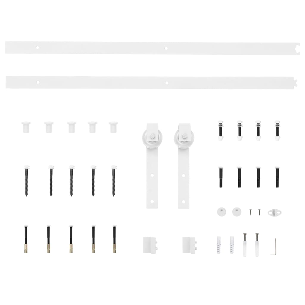 vidaXL Porta Scorrevole con Set Hardware 90x210 cm Legno Massello Pino
