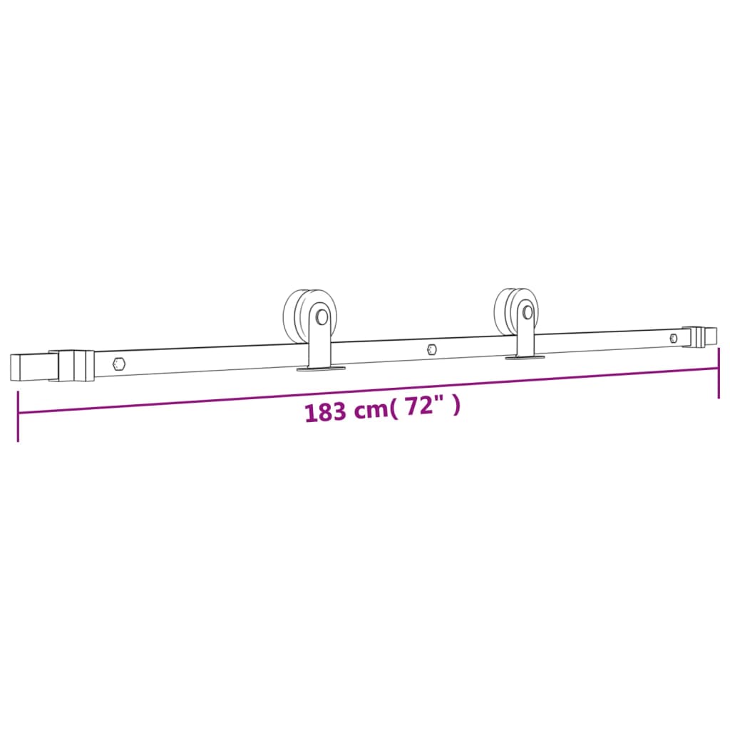 vidaXL Porta Scorrevole con Set Hardware 85x210 cm Legno Massello Pino