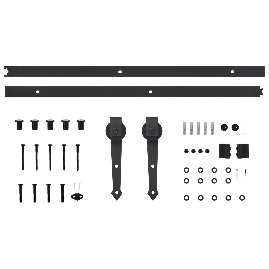 vidaXL Porta Scorrevole con Set Hardware 85x210 cm Legno Massello Pino