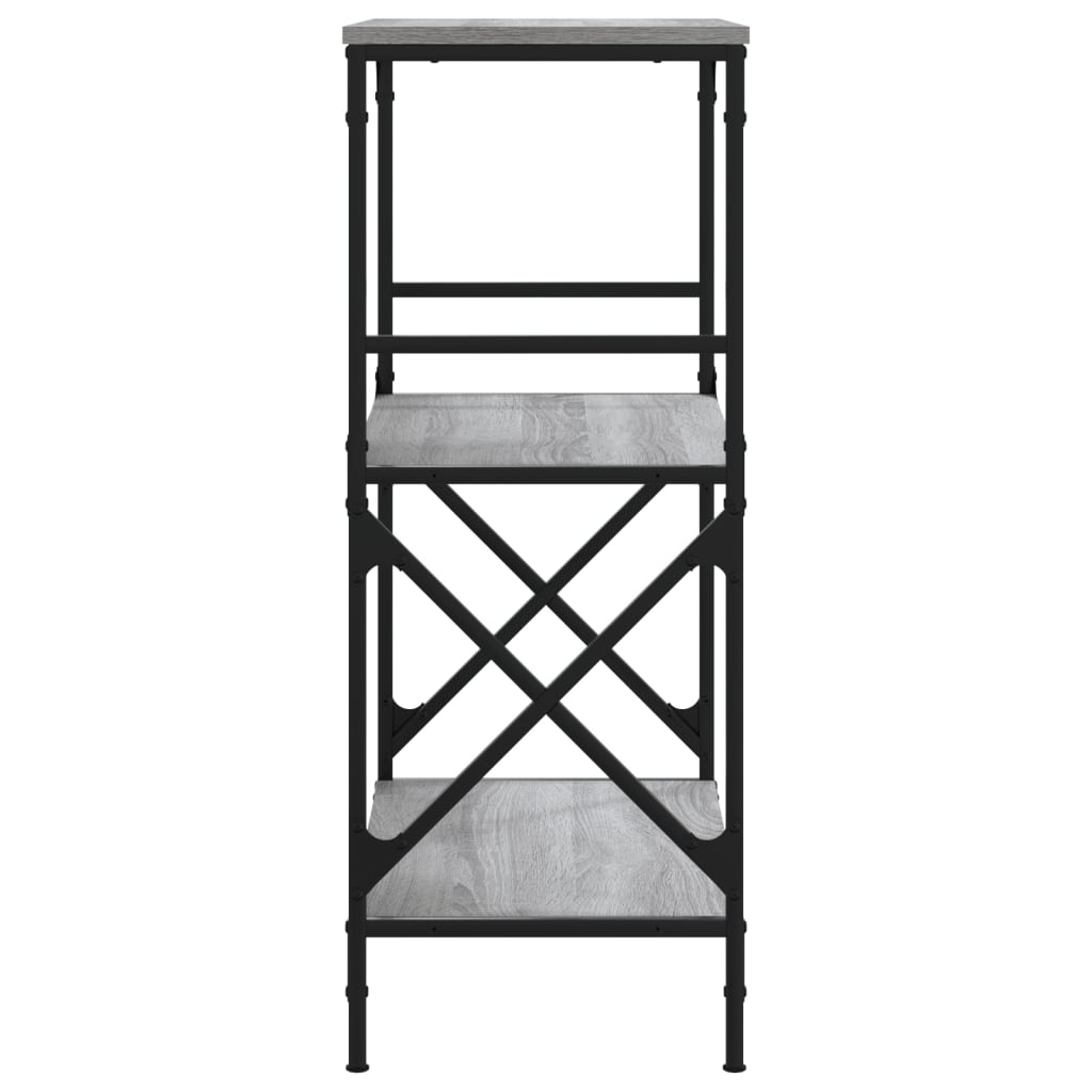 vidaXL Libreria 3 Ripiani Grigio Sonoma 59x35x90,5cm Legno Multistrato VIDAXL