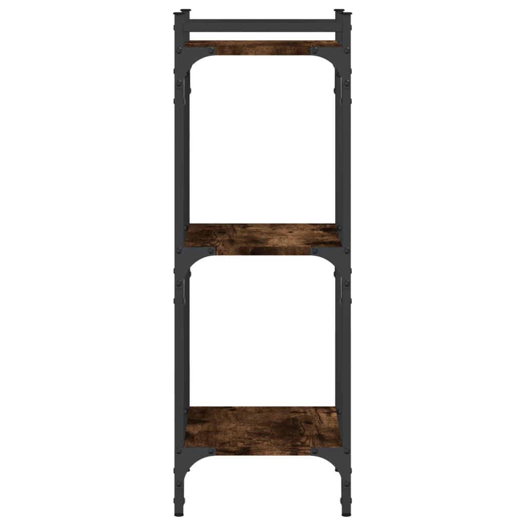 vidaXL Libreria a 3 Ripiani Rovere Fumo 40x30x86 cm Legno Multistrato VIDAXL