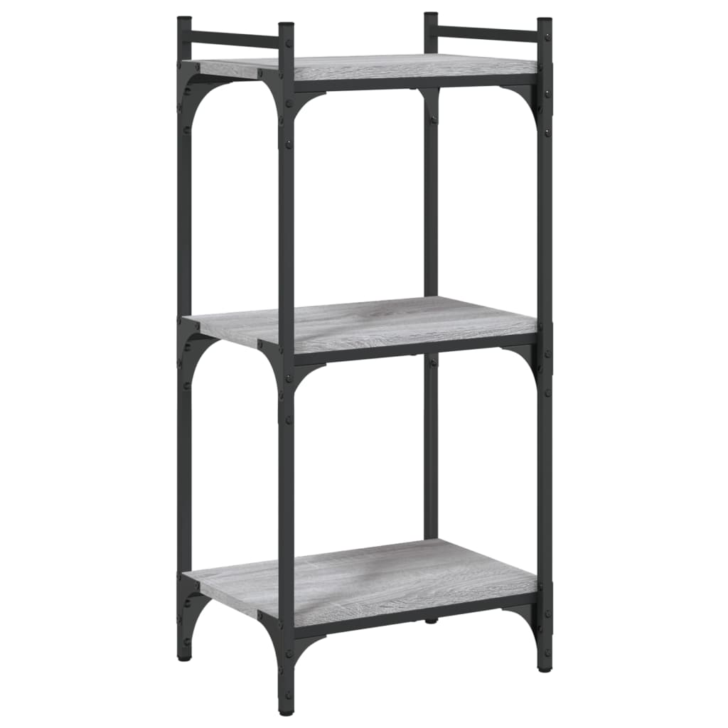 vidaXL Libreria a 3 Ripiani Grigio Sonoma 40x30x86cm Legno Multistrato