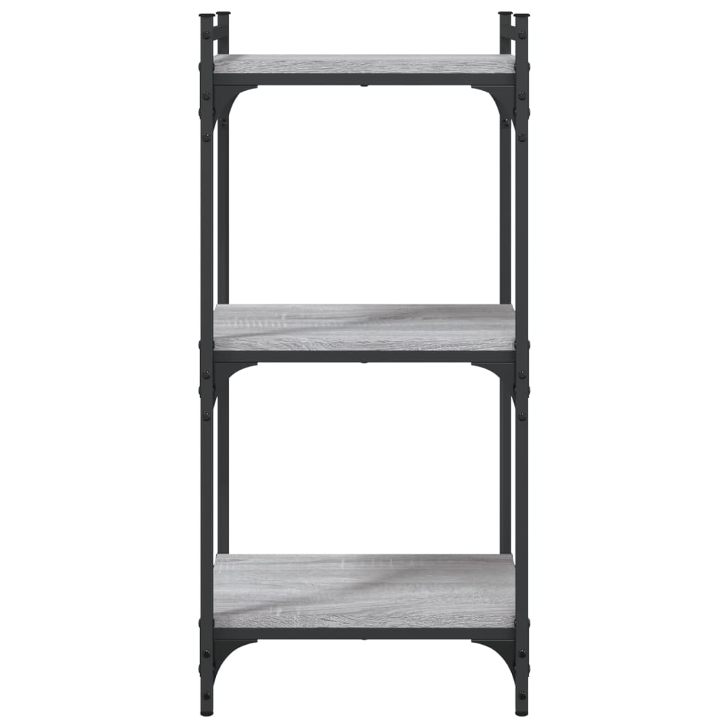 vidaXL Libreria a 3 Ripiani Grigio Sonoma 40x30x86cm Legno Multistrato