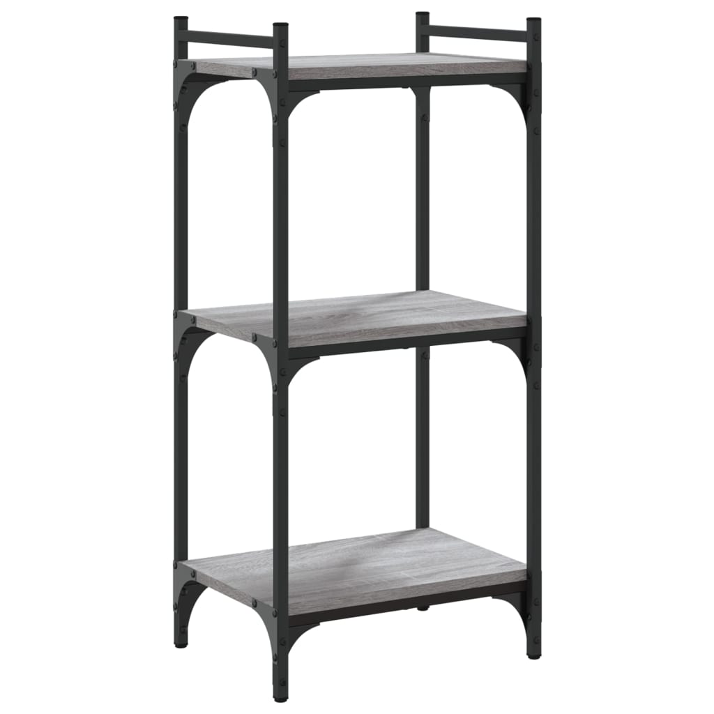 vidaXL Libreria a 3 Ripiani Grigio Sonoma 40x30x86cm Legno Multistrato