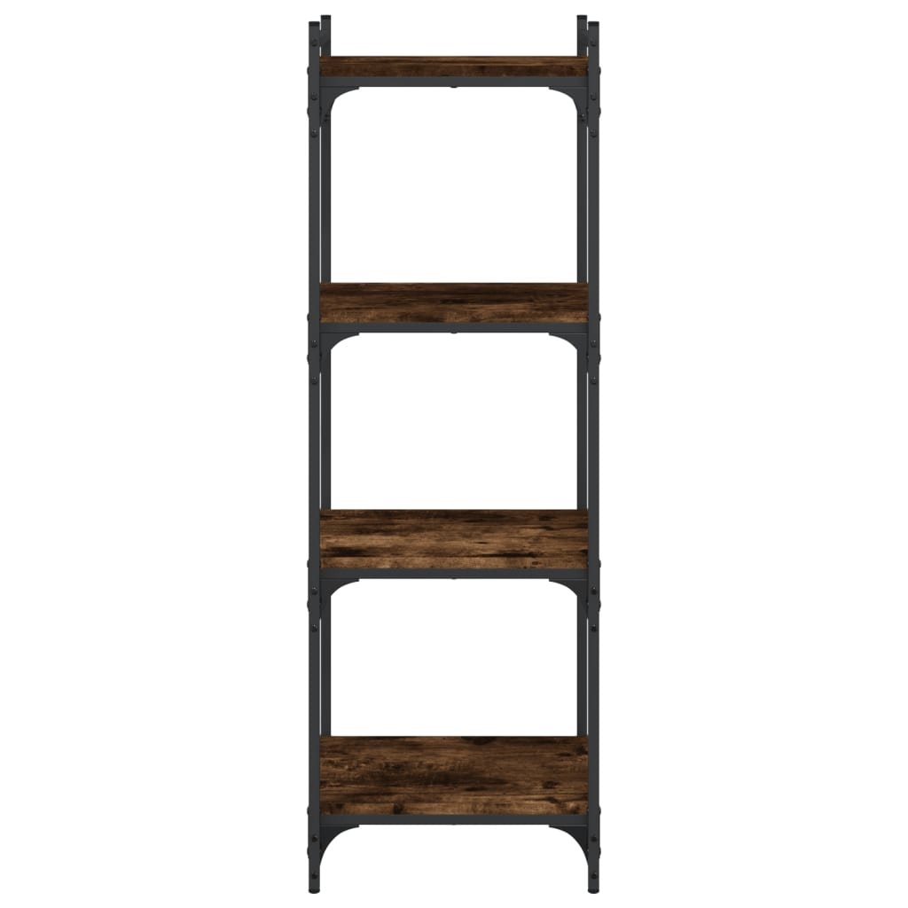 vidaXL Libreria a 4 Ripiani Rovere Fumo 40x30x120 cm Legno Multistrato VIDAXL