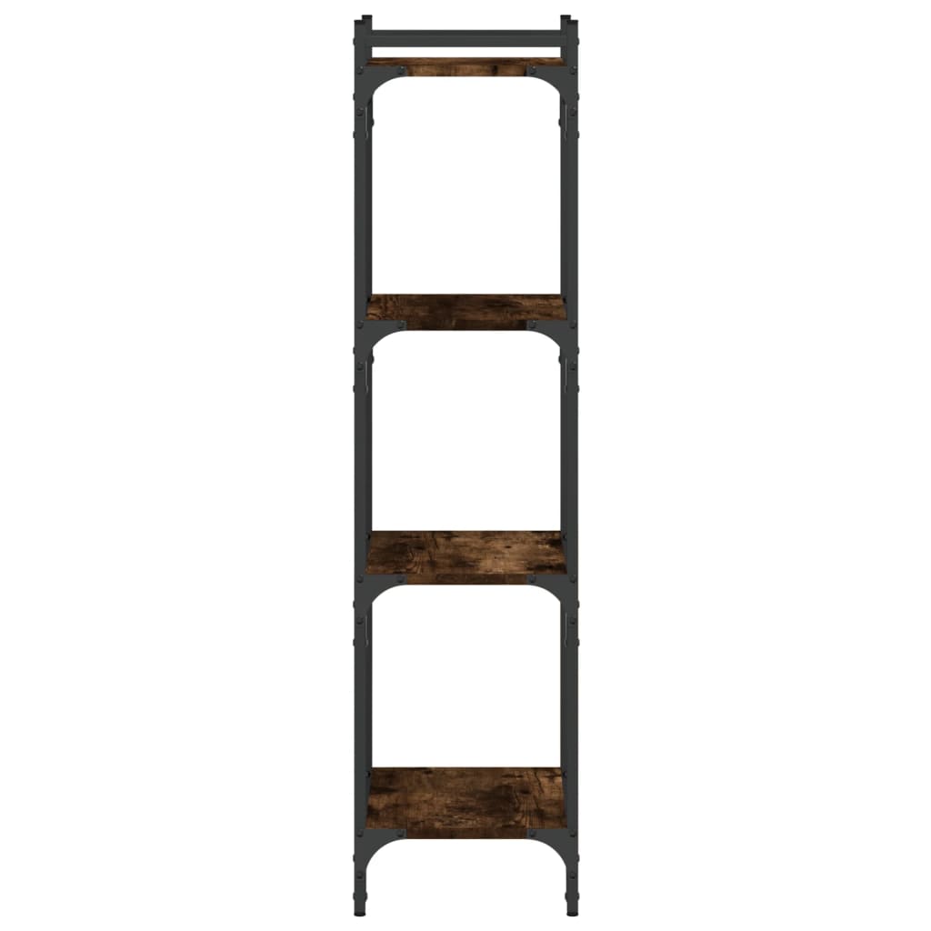 vidaXL Libreria a 4 Ripiani Rovere Fumo 40x30x120 cm Legno Multistrato VIDAXL