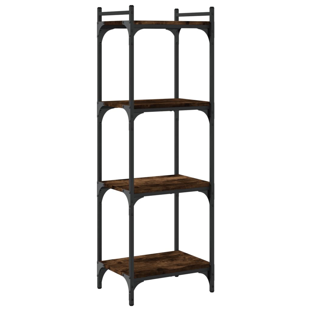 vidaXL Libreria a 4 Ripiani Rovere Fumo 40x30x120 cm Legno Multistrato VIDAXL