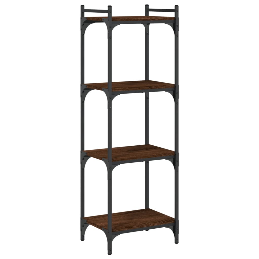 vidaXL Libreria 4 Ripiani Rovere Marrone 40x30x120cm Legno Multistrato VIDAXL