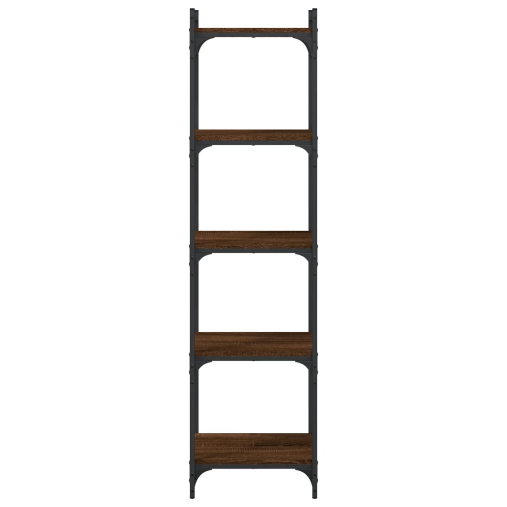 vidaXL Libreria 5 Ripiani Rovere Marrone 40x30x154cm Legno Multistrato VIDAXL