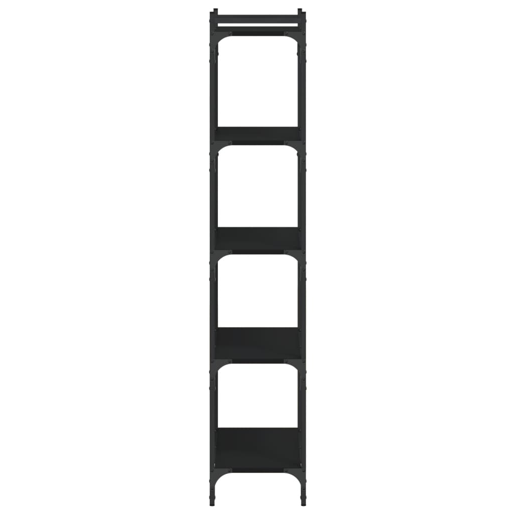 vidaXL Libreria a 5 Ripiani Nera 60x30x154 cm in Legno Multistrato VIDAXL