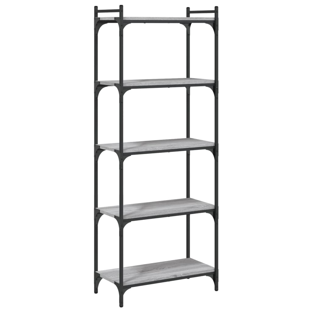 vidaXL Libreria 5 Ripiani Grigio Sonoma 60x30x154cm Legno Multistrato VIDAXL