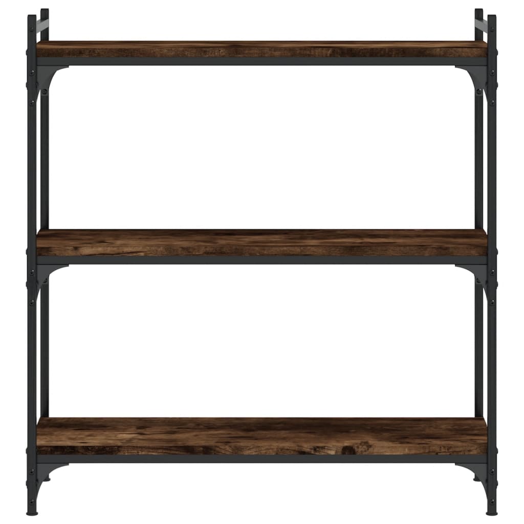 vidaXL Libreria a 3 Ripiani Rovere Fumo 80x30x86 cm Legno Multistrato VIDAXL