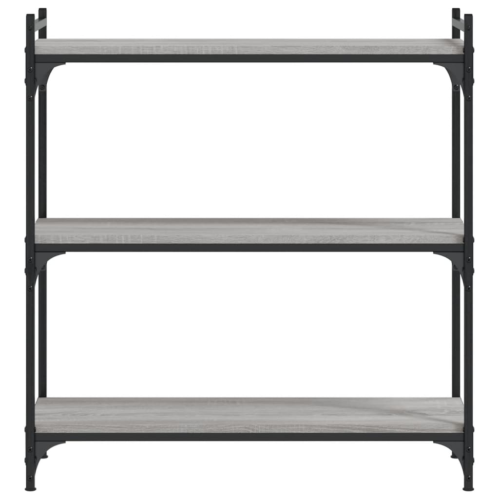 vidaXL Libreria a 3 Ripiani Grigio Sonoma 80x30x86cm Legno Multistrato