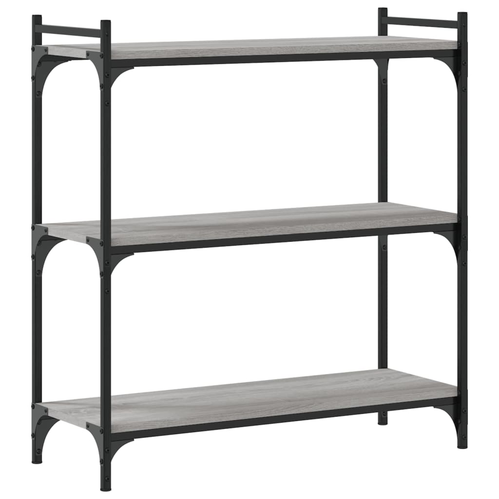 vidaXL Libreria a 3 Ripiani Grigio Sonoma 80x30x86cm Legno Multistrato