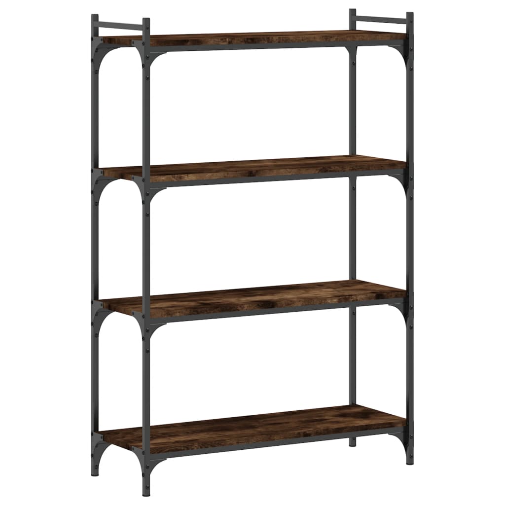 vidaXL Libreria a 4 Ripiani Rovere Fumo 80x30x120 cm Legno Multistrato VIDAXL