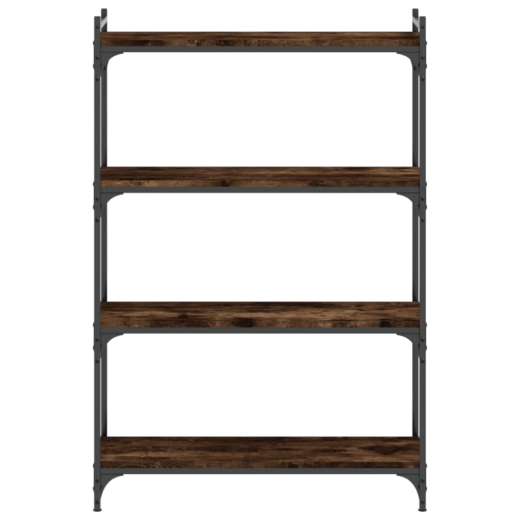 vidaXL Libreria a 4 Ripiani Rovere Fumo 80x30x120 cm Legno Multistrato VIDAXL
