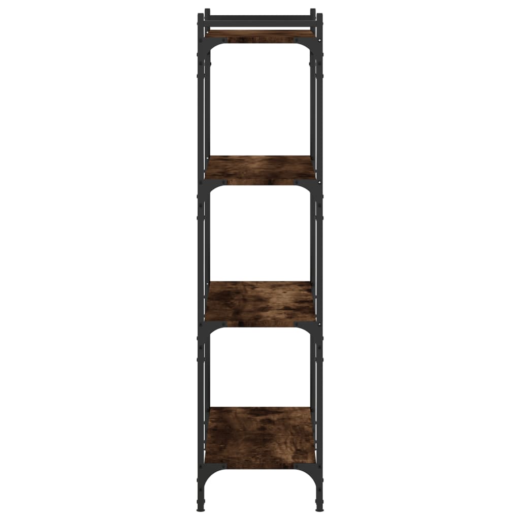 vidaXL Libreria a 4 Ripiani Rovere Fumo 80x30x120 cm Legno Multistrato VIDAXL