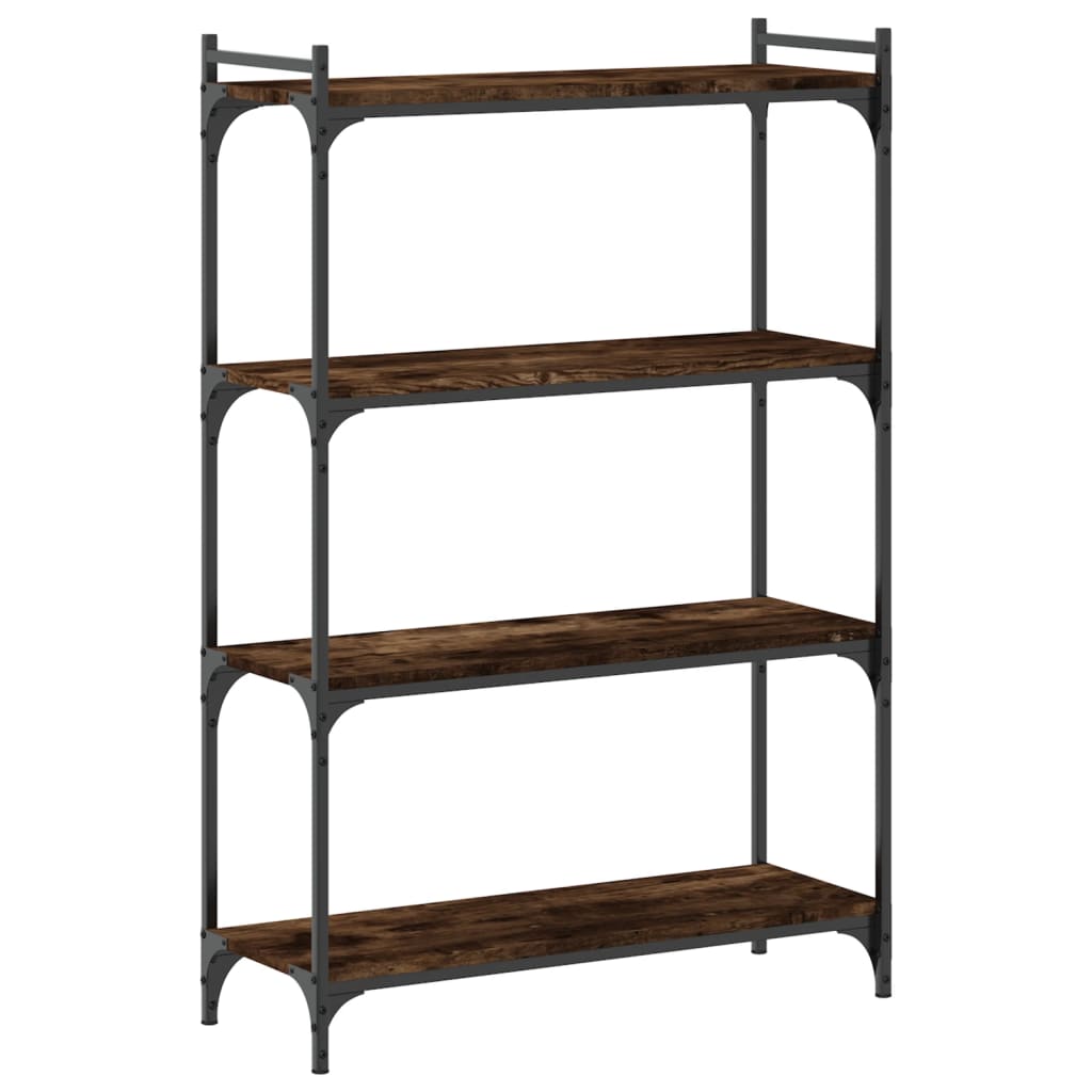 vidaXL Libreria a 4 Ripiani Rovere Fumo 80x30x120 cm Legno Multistrato VIDAXL