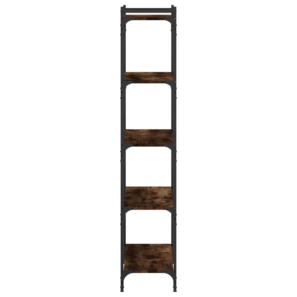 vidaXL Libreria a 5 Ripiani Rovere Fumo 80x30x154 cm Legno Multistrato