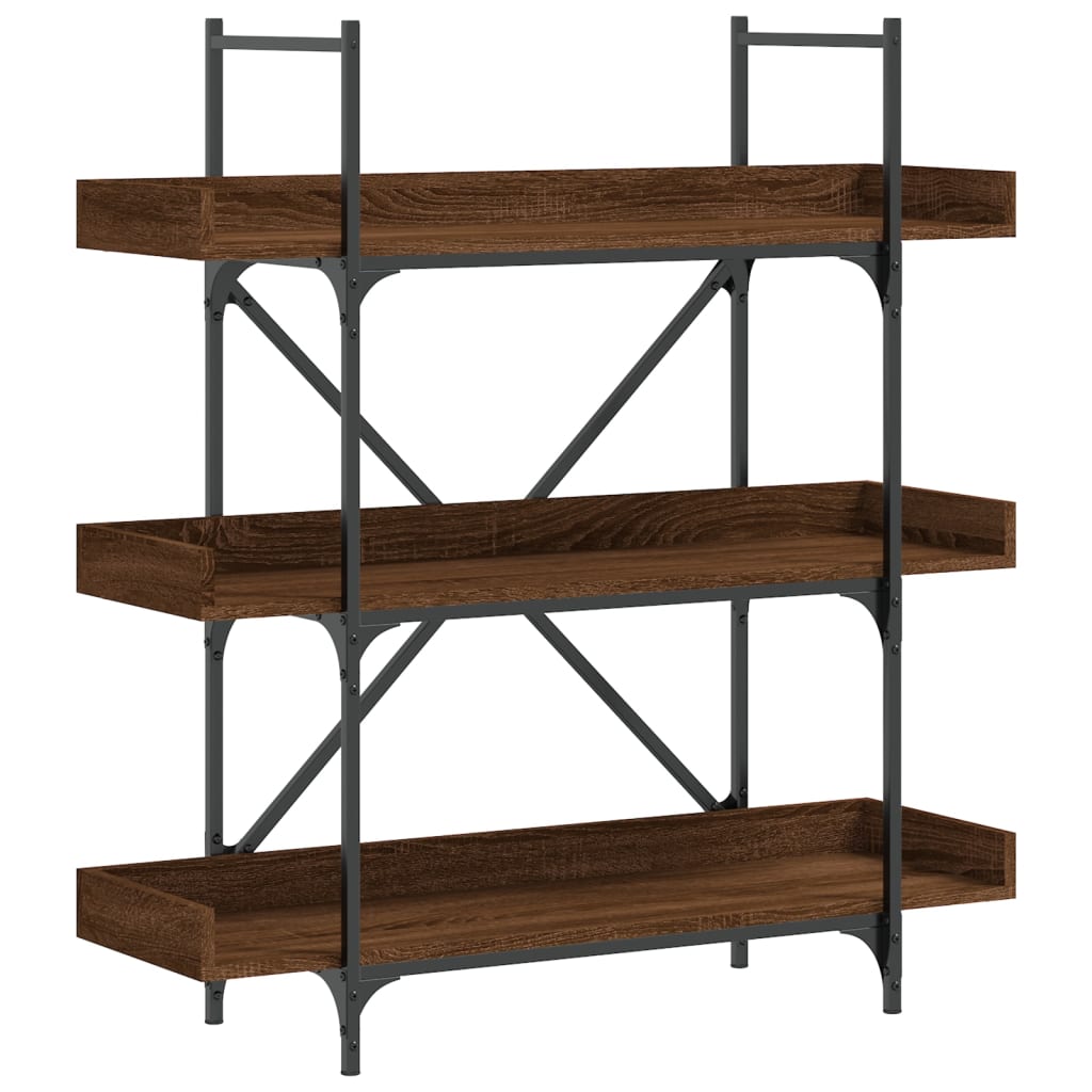 vidaXL Libreria 3Ripiani Rovere Marrone 100x33x108,5 Legno Multistrato