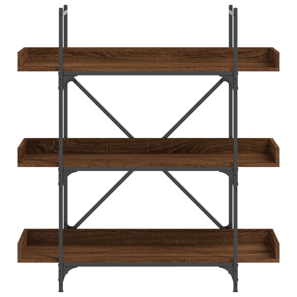 vidaXL Libreria 3Ripiani Rovere Marrone 100x33x108,5 Legno Multistrato