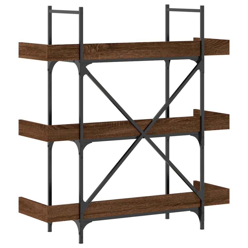 vidaXL Libreria 3Ripiani Rovere Marrone 100x33x108,5 Legno Multistrato