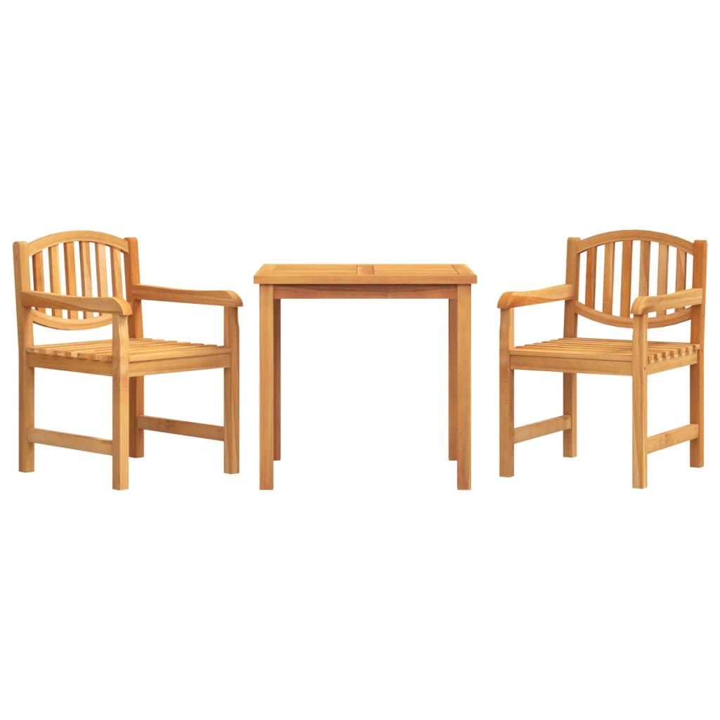 vidaXL Set da Pranzo per Giardino 3 pz in Legno Massello di Teak