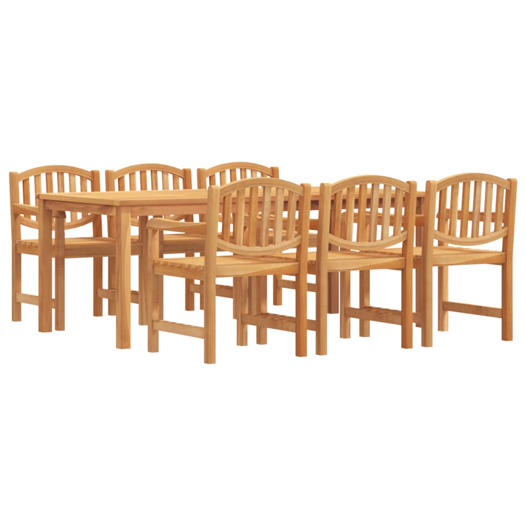 vidaXL Set da Pranzo da Giardino 7 pz in Legno Massello di Teak